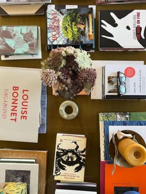 An overhead view of a coffee table stacked with coffee table books Homeware Display, Home Styling Ideas, Start Taking Care Of Yourself, Best Coffee Table, Best Coffee Table Books, Cap Beauty, Always On Display, Teenage Girl Room, Dream Apartment Decor