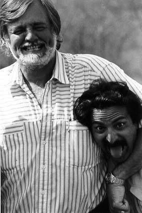 George Romero and Tom Savini Dawn Of The Dead, Human Centipede, George Romero, Tom Savini, Evil Dead, Celebrity Culture, Famous Monsters, Horror Posters, Horror Icons