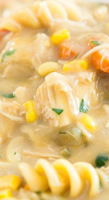 Slow Cooker Sausage Recipes, Crockpot Chicken Noodle Soup Recipes, Sausage Slow Cooker, Chicken Soup Crockpot, Chili Pot, Creamy Chicken Noodle, Cream Soups, Chicken Soups, Soup Crockpot