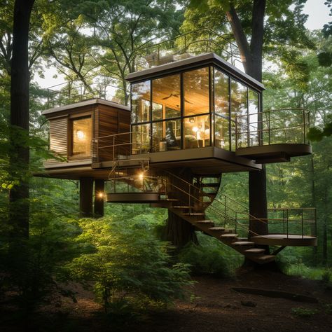 Tree house design ideas Small Shelter Ideas, Cool Treehouse Ideas, Tiny House Tree House, Tree House Mansion, Forest Resort Ideas, Tree House Floor Plans, Tree House Small, Tree House Masters, Tree House Homes