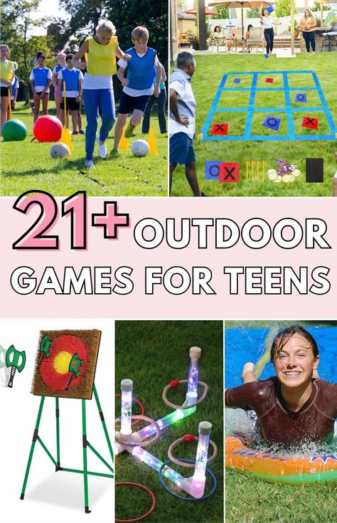 Looking for fun outdoor activities for teens? These outdoor teenage activities are perfect for middle schoolers and high schoolers. Check out fun games outside to play at a party, with exciting games for teenagers that keep the energy up. Enjoy outdoor games for teenagers and fun teen party games for any outdoor event! Outdoor Games For Middle Schoolers, Teenage Activities Ideas, Park Activities For Adults, Outside Games For Teens, Outdoor Teen Games, Party Games Outside, Outdoor Activities For Teens, Teenage Activities, Outdoor Games For Teens