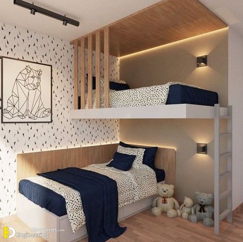 Bunk Bed Rooms, Kids Bed Design, Bunk Beds Built In, Kids Room Interior Design, Kids Bedroom Inspiration, Bunk Bed Designs, Kids Bedroom Designs, Kids Interior Room, Small Room Design