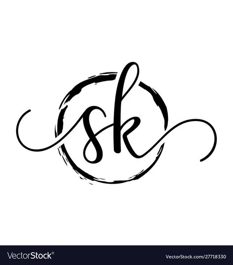 Sk Initials Logo, Sk Logo Design, Sk Wallpaper, Logo Sk, Sk Logo, Zen Circle, Handwriting Logo, Logo Circle, Cake Logo Design