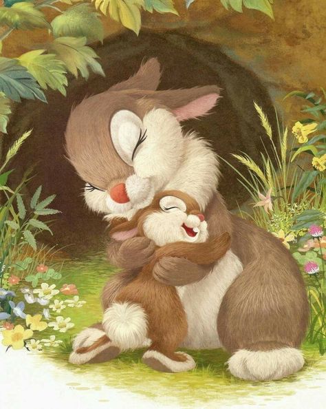 Que tierno Tre Kunst, Disney Mignon, 동화 삽화, Art Mignon, Rabbit Art, Bunny Art, Art Disney, Pinturas Disney, Disney Drawings