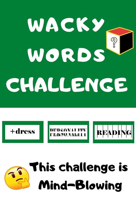 Have you heard about these interesting wacky words? This is a mind blowing words challenge that you can try. It requires eyes and mind focus to get the right answer. Try this wacky wordies challenge and have fun. Fun Words, Word Challenge, Fun Trivia, 5th Grades, Mind Blowing, Mind Blown, Try It, Trivia, Cool Words