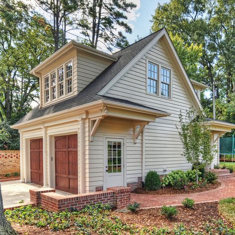 Detached Garage & Apartment - Traditional - Garage - Charlotte - by Houghland Architecture, Inc. | Houzz Loft With Garage, Garage Additions, Detached Garage Designs, Garage Plans With Loft, Garage Designs, Plan Garage, Garage Apartment Plan, Garage To Living Space, Farmhouse Garage