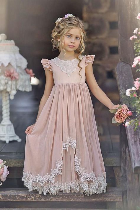 18 Vintage Flower Girl Dresses For Your Little Ladies ❤ vintage flower girl dresses blush rustic lace dollcakevintage ❤ #weddingdresses Ladies Wedding Dresses, Kids Wedding Dresses, Vintage Flower Girl Dresses, Girls Dresses For Wedding, Dollcake Dresses, Vintage Flower Girl, Kids Flower Girl Dresses, Pink Flower Girl Dress, Vintage Flower Girls