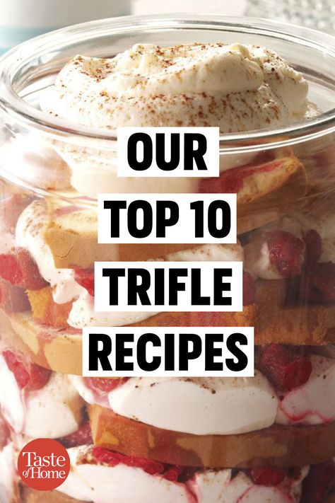 Layered Desserts Trifle, Summer Trifle Desserts, Healthy Trifle, Triffle Recipe, Trifle Bowl Desserts, Pound Cake Trifle, Christmas Trifle Recipes, Layered Dessert Recipes, Trifle Recipes Easy