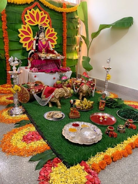 Varalakshmi Vratham Decoration At Home, Lakshmi Pooja Background Decoration, Varalakshmi Background Decoration, Mahalaxmi Decoration Ideas At Home, Varamahalakshmi Decoration Ideas, Varalakshmi Vratham Decoration, Vratham Decoration, Varalakshmi Pooja Decoration, Pooja Decoration Ideas