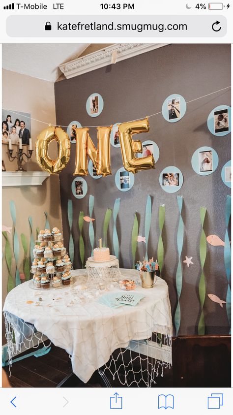 Aquarium First Birthday, Oneder The Sea Table Decor, Oneder The Sea First Birthday, 1st Birthday Under The Sea Theme, Ocean Themed 1st Birthday Party, 1st Birthday Sea Theme, Aquarium First Birthday Party, One See The Sea Birthday, First Birthday Water Theme