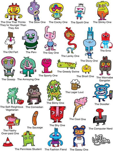 Clarifying: Tagging, Labeling, Categorizing Ks3 Art, Jon Burgerman, Mathematics Art, Doodle Characters, Graffiti Doodles, Cartoon Monsters, 흑백 그림, Found Object Art, Graffiti Characters