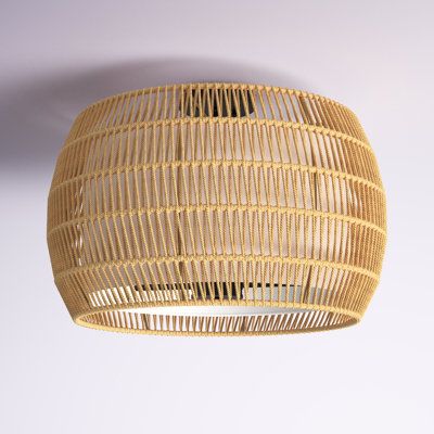 Rattan Bedroom Light, Low Ceilings, Steel Canopy, Flush Mount Light, Woven Rattan, Mount Light, Ambient Light, Low Ceiling, Semi Flush Mount