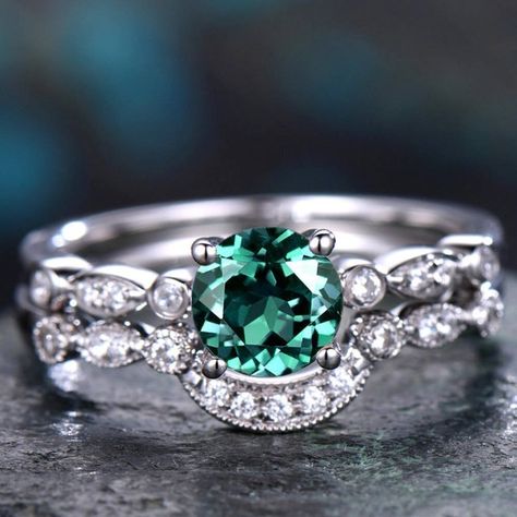 "Retro Beautiful Bright Green Round Cz Silver Ring For Women, Evgg1272 Ring Size: 6 Stone: Cubic Zircon Metal/Material: Silver Plated Brass Quality Material Attractive Packaging Other Available Ring Size: 6,7, 8, 9 Message Me For Any Query. Bundle Offer: 3 For $25, 5 For $35." Emerald Birthstone Ring, Birthstone Stacking Rings, Emerald Birthstone, Silver Ring For Women, Birthstone Rings, Zircon Ring, Stackable Ring, Ring Size Guide, Stacking Ring