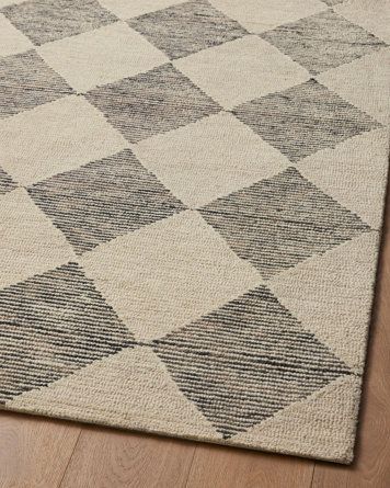 Chris Loves Julia X Loloi, Chris Loves Julia, Charcoal Rug, Hooked Wool, Checkered Rug, Rug Direct, Classic Rugs, Office Rug, Burke Decor