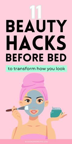 Overnight Beauty Hacks, Night Beauty Routine, Nighttime Skincare Routine, Natural Beauty Secrets, Beauty Hacks Skincare, Date Night Makeup, Development Books, Overnight Beauty, Beauty Habits