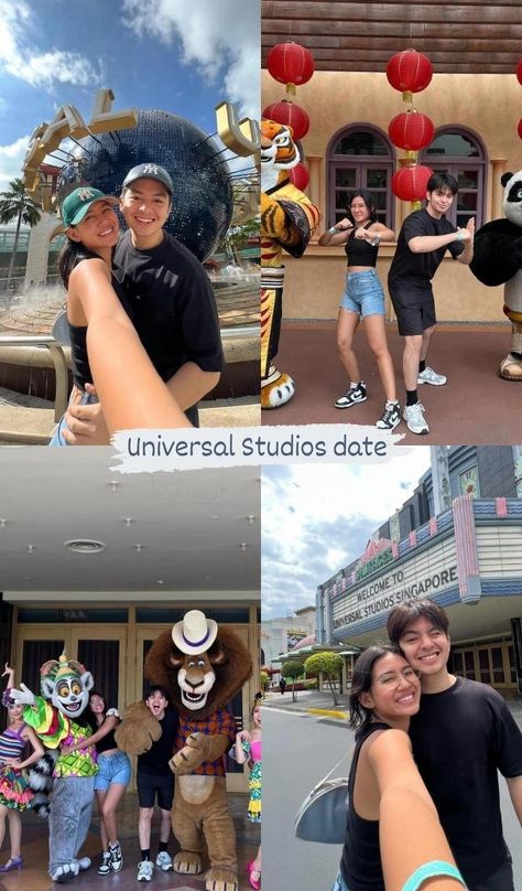 Universal Studios Date, Singapore Outfit, Universal Studios Singapore, Dream Dates, Travel Couple, Travel Outfit, Couple Photography, Photo Ideas, Singapore