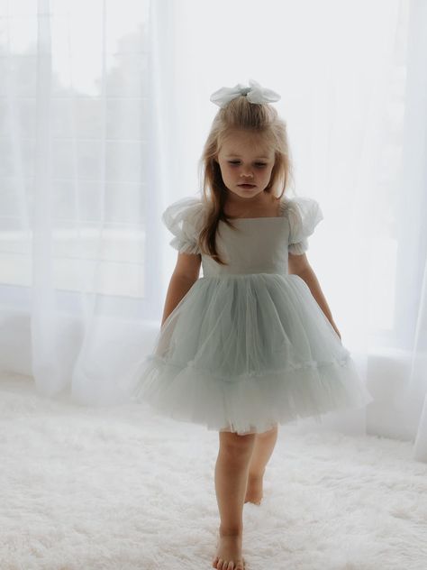 Flower Girl Dresses With Bow, Toddler Wedding Guest Dress, Flower Girl Dresses With Sleeves, Short Flower Girl Dresses, Flower Girl Dresses Light Blue, Baby Blue Flower Girl Dress, Light Blue Flower Girl Dresses, Baby Girl Wedding Outfit, Flowergirls Dress