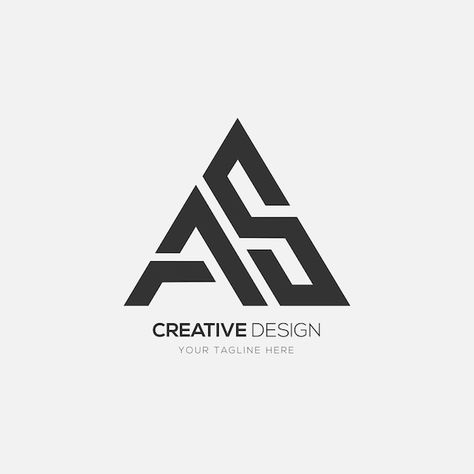 Creative monogram letter as or sa brand ... | Premium Vector #Freepik #vector #marketing-logo As Logo Design Letters, As Letter Logo, Sa Logo Design, A Logo Design Letter, A S Logo, Futuristic Hologram, Spear Logo, Es Logo, As Monogram