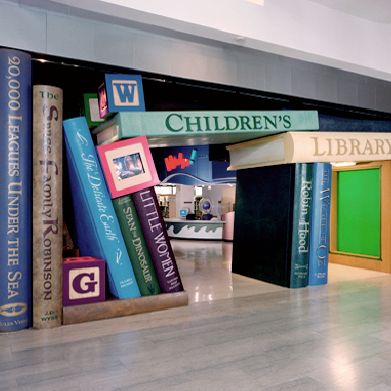 Cerritos Library, CA - Childrens Entrance. Cerritos Library, Public Library Design, Friends Of The Library, Reading Tree, Gallery Interior, Children's Library, Interactive Classroom, Childrens Library, Kids Library