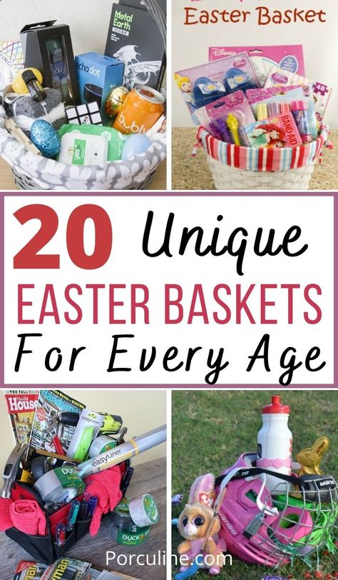 Cheap Easter Baskets, Unique Easter Basket Ideas, Easter Basket Alternatives, Teen Easter Basket, Easter Basket Themes, Adult Easter Baskets, Unique Easter Baskets, Creative Easter Baskets, Unique Easter Gifts