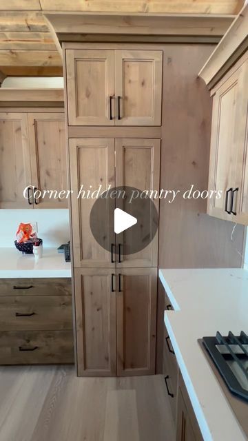 Pantry Door To Match Cabinets, Hidden Kitchen Storage Ideas, Sliding Pantry Door Ideas, Modern Pantry Design Walk In, Pantry Sliding Door Ideas, Hidden Pantry Door In Kitchen, Hidden Pantry Doors, Pantry Design Walk In, Kitchen With Hidden Pantry