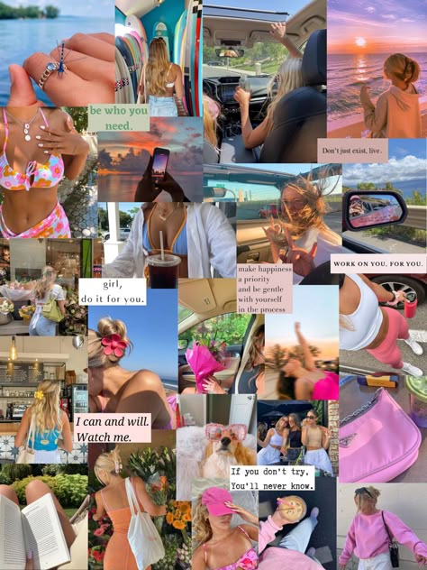 2024 Summer Vision Board, Inspo Boards Aesthetic, Vision Board Summer Aesthetic, Summer Inspo Board, Summer Aesthetic Lifestyle, Summer Vision Boards, Summer Inspiration Board, Summer 2024 Asthetics, Summer Vison Boards Ideas