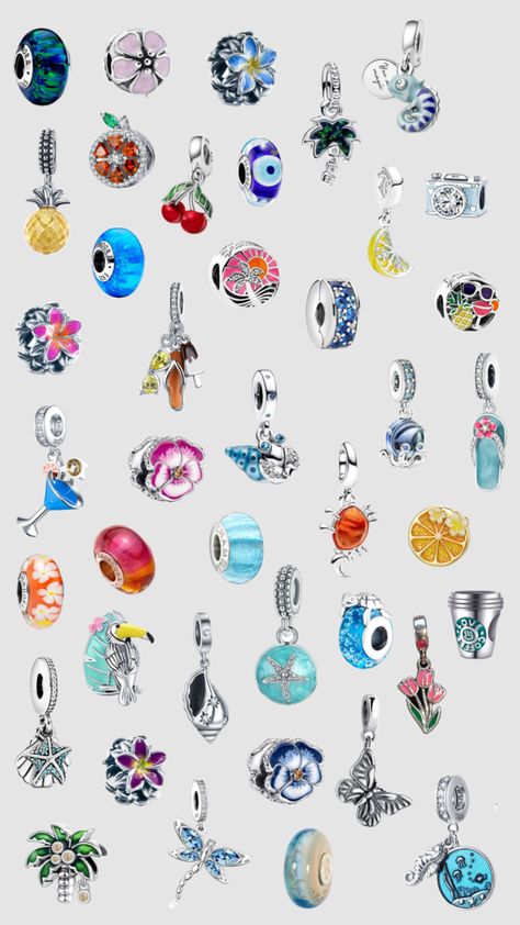 Pandora Summer, Pandora Bracelet Charms Ideas, Xoxo Jewelry, Silver Bracelet Stack, Pandora Bracelet Designs, Icon Jewelry, Pandora Armband, Pandora Jewelry Charms, Wrist Jewelry