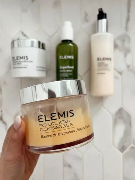 My favorite way to remove makeup is on sale for 20% off with code JULYFLASH. I swear by the Elemis pro collagen cleansing balm. I also love the pads, superfood cleaner and resurfacing cleanser. @elemis #elemispartner #ad #LTKsalealert #LTKbeauty Elemis Skincare Routine, Elemis Rose Cleansing Balm, Elemis Cleanser, Makeup Remover Cleansing Balm, Elemis Superfood Facial Oil, Elemis Cleansing Balm, Diy Makeup Remover, Face Skin Care Routine, Elemis Pro Collagen