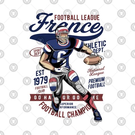 Check out this awesome 'Football+Series%3A+Vintage+French+National+League' design on @TeePublic! France Football, Unique T Shirt Design, Football Tee, National League, National Football League, Football League, Vintage French, Football Club, French Vintage