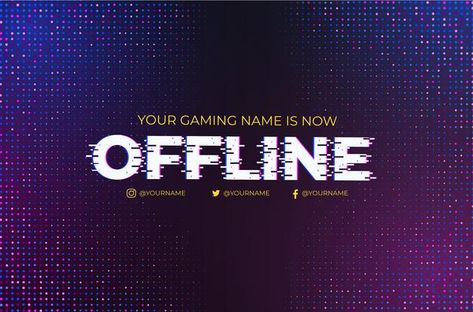 Modern twitch offline with glitch effect... | Free Vector #Freepik #freevector #background #banner #abstract #technology Banner Gaming, Banners Ideas, Twitch Streaming Setup, Creative Banners, Glitch Effect, Streaming Setup, Shape Templates, Paper Cut Design, Gaming Banner