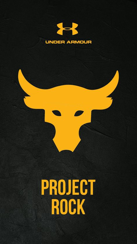 Under Armour Rock Project, Under Armour Design, Project Rock Wallpaper, Rock Iphone Wallpaper, The Rock Logo, Under Armour Wallpaper, Armor King, Taurus Logo, Rock Wallpaper