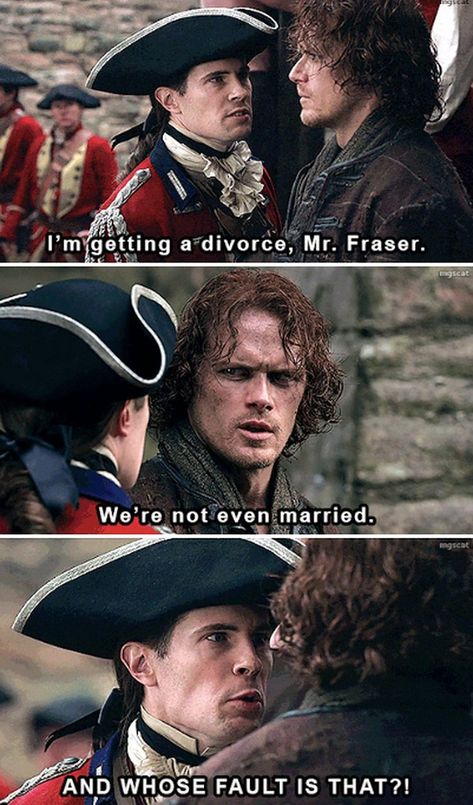 Outlander: Jamie & Lord John Grey Memes That Are Too Hilarious For Words Lord John Grey Outlander, Jamie Fraser Quotes, Outlander Funny, James Fraser Outlander, Outlander Quotes, Lord John, Outlander 3, John Gray, Jamie Fraser Outlander