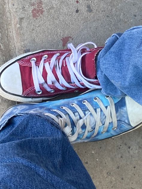 Blue Red And White Aesthetic, Red And Blue Converse, Red Blue And White Aesthetic, Blue Guy Aesthetic, Red White Blue Aesthetic, Red Boy Aesthetic, Light Blue And Red Aesthetic, Blue Aesthetic Boy, Blue Boy Aesthetic