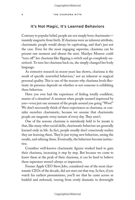 The Charisma Myth: How Anyone Can Master the Art and Science of Personal Magnetism: Olivia Fox Cabane: 9781591845942: Amazon.com: Books The Charisma Myth, Personal Magnetism, Magnetic Personality, Learned Behaviors, Art And Science, Magnetism, Body Language, Self Improvement Tips, Self Improvement