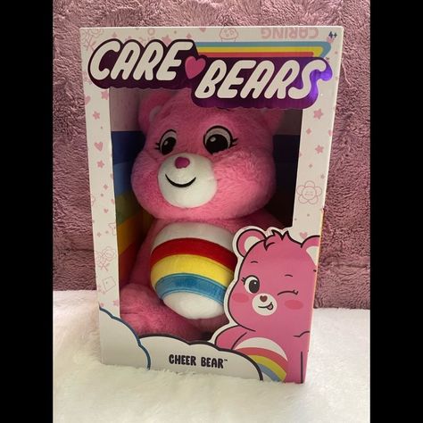 New Care Bear Cheer Bear Plush Toy 14” Stuffed Animal Pink Bear Rainbow Care Bears Original, Pink Care Bear, Care Bears Toys, Care Bears Cheer Bear, Care Bear Plush, Grumpy Care Bear, Sunshine Bear, Care Bear Birthday, Cheer Bear