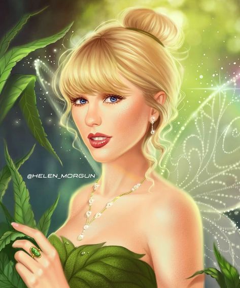 Artist Transforms Female Celebrities Into Disney Princesses | POPSUGAR Smart Living Disney Characters Pictures, Rachel Friends, Disney Princess Artwork, Michael Ealy, Pixie Hollow, Instagram Famous, Disney Fairies, Disney Character, Maisie Williams