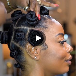 3.3M views · 64K reactions | Bantu Knots from the HEART 💜 | Bantu Knots from the HEART 💜 | By MetDaan Makeup | Facebook Bantu Knot Mohawk, Metdaan Makeup, Bantu Knots, Hair Videos, Makeup, Hair, Quick Saves, Make Up