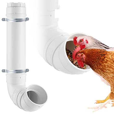 Pvc Pipe Chicken Coop, Chicken Coop Feeder, Chicken Water Feeder, Poultry Feeders, Chicken Waterer, Chicken Feeders, Chicken Cages, Raising Backyard Chickens, Chicken Feeder