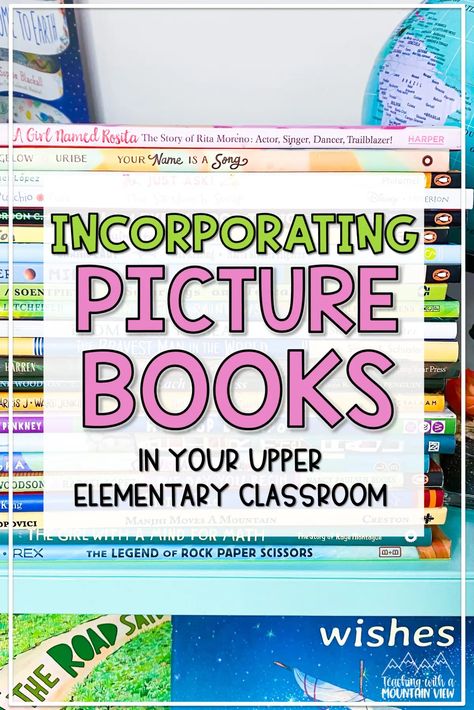 Picture Books For Upper Elementary, Math Picture Books, 4th Grade Books, Upper Elementary Reading, Math Pictures, Wordless Book, Elementary Library, Authors Purpose, 4th Grade Classroom