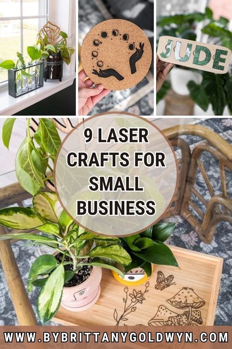 9 Laser Crafts for Small Businesses Laser Projects Ideas To Sell, Best Selling Laser Engraved Items, Laser Printer Ideas, Top Selling Laser Projects, Small Laser Projects, We Create Laser Projects, Laser Engraving Acrylic Ideas, Small Laser Engraving Ideas, Laser Engraving Business Ideas