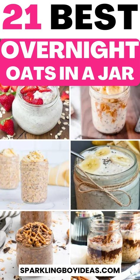 21 Healthy Overnight Oats In A Jar 1 Best Overnight Oats, Oats In A Jar, Overnight Oats In A Jar, Best Overnight Oats Recipe, Healthy Overnight Oats, Overnight Oats Recipes, Easy Stir Fry Recipes, Easy Overnight Oats, Overnight Oats Recipe Healthy