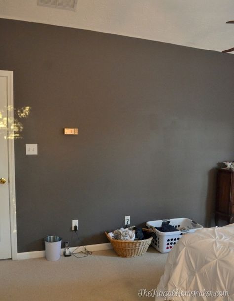 new paint in master bedroom - Magnet by Behr Marquee Interior Quotes, Charcoal Bedroom, Behr Marquee, Diy Wall Decor For Bedroom, Yellow Bedroom, Bedroom Color, Shabby Chic Bedrooms, Bedroom Color Schemes, Wall Paint Colors