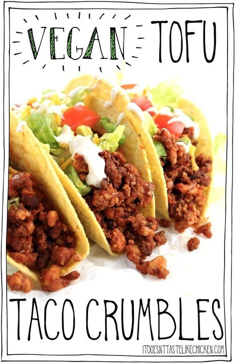 Best Vegan Chili, Tofu Tacos, Vegan Taco, Making Dinner, Vegan Tofu, Taco Pizza, Vegan Tacos, Fettuccine Alfredo, Tofu Recipes