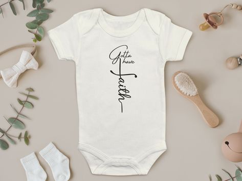 Christian Baby Onesies, Onesie Designs, Christian Graphics, Christian Shirts Designs, Funny Onesies, Youth Clothing, Unisex Clothes, Jesus Cross, Baby Boy Onesies