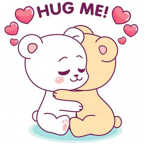 #loveforcreativity Adorable little bears hugging each other | Premium Vector #Freepik #vector #baby #heart #love #gift Bears Hugging, Hug Cartoon, Hugging Drawing, Doodles Bonitos, Teddy Bear Hug, Hug Gif, Animal Hugs, Cute Hug, You Are My Moon