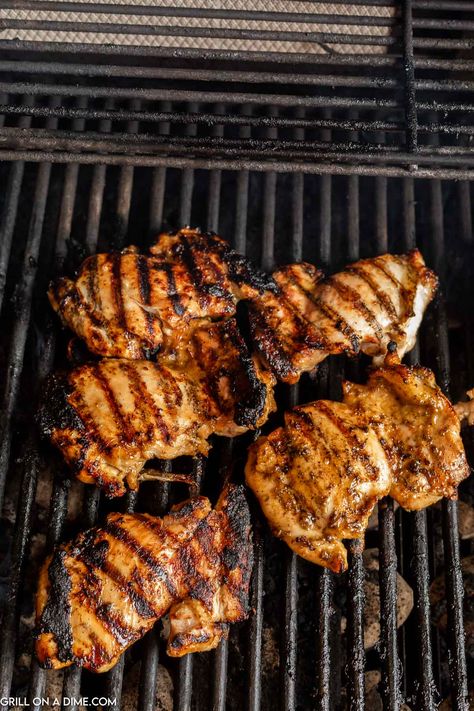 Grilled Boneless Skinless Chicken Thighs Grilled Chicken Thighs Boneless, Grilled Boneless Chicken Thighs, Chicken Thigh Seasoning, Bbq Chicken Thighs, Grilled Chicken Recipe, Chicken Thighs Recipes, Chicken Recipes Boneless, Grilled Chicken Thighs, Chicken Recipies