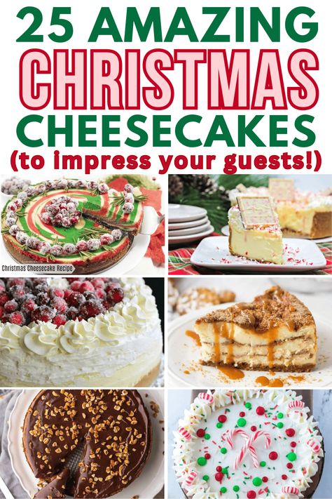 The best Christmas cheesecake recipes! These easy Christmas cheesecake recipes are easy Christmas dessert recipes for a crowd. Easy holiday cheesecake recipes christmas, best holiday desserts christmas, christmas cheesecake no bake easy recipes, little debbie christmas tree cheesecake recipe, gingerbread cheesecake recipes no bake, peppermint cheesecake recipes easy, christmas cranberry cheesecake recipes, holiday baking ideas christmas easy, christmas cheesecake decoration ideas. Christmas Swirl Cheesecake, Cheesecake Bars Christmas, No Bake Christmas Cookie Cheesecake, Cheesecake Recipes Peppermint, Good Christmas Desserts, Holiday Cheesecake Bars, Mini Christmas Cheesecake Recipes, Cheesecakes For Christmas, Gluten Free Christmas Cheesecake