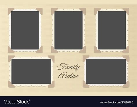 Family Frame Background, Family Album Design, Photo Album Collage, Summer Backyard Fun, Album Collage, Retro Photos, Album Frames, Blank Photo, Family Photo Frames