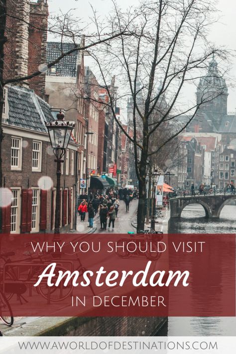 Top Things to do in Amsterdam in December - a world of destinations Christmas Netherlands, Benelux Travel, Amsterdam Christmas, Bucket List Europe, Amsterdam Winter, Holland Travel, Travel Holland, Amsterdam Travel Guide, To Do In Amsterdam