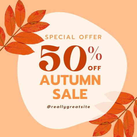 Fall Sale Poster, Fall Sale Graphic, Instagram Post Template Design Ideas, Fall Graphic Design, Fall Routine, Hero Ideas, Newspaper Design Layout, Instagram Review, Autumn Instagram